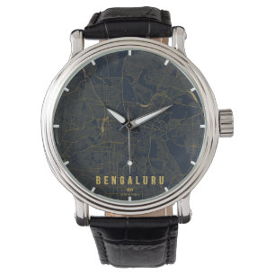 Bengaluru India City Map Minimal Design Watch