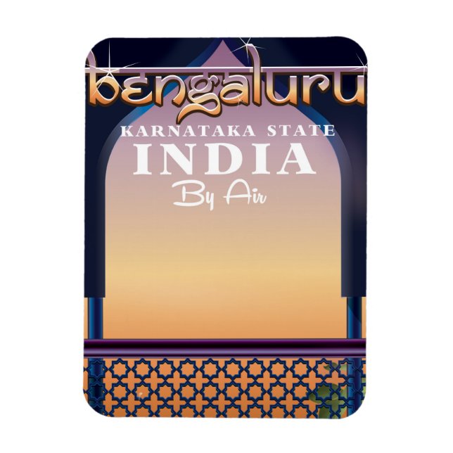 Bengaluru, India travel poster Magnet (Vertical)