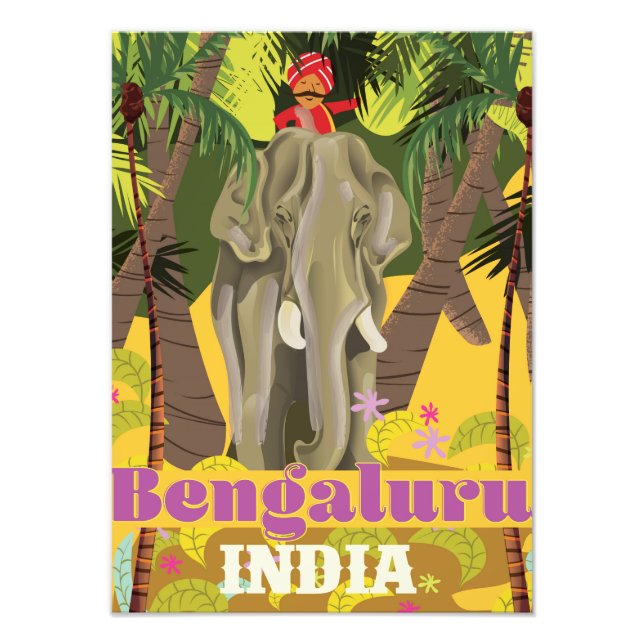 Bengaluru Indian travel poster (Front)