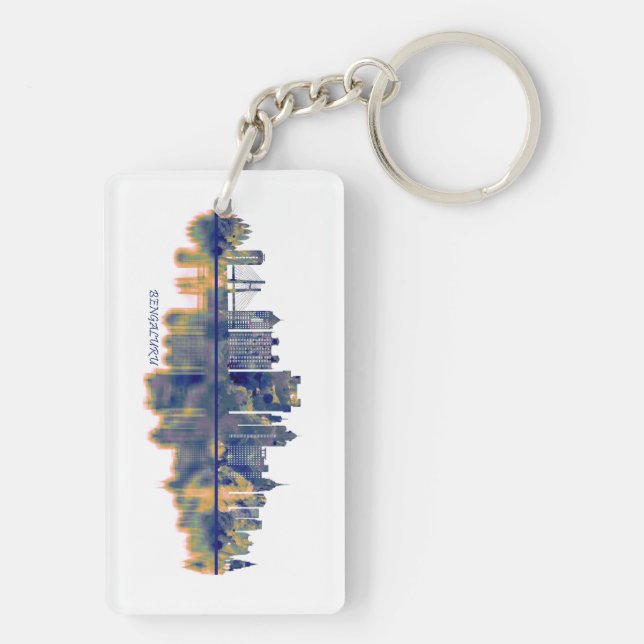 Bengaluru Skyline Keychain (Back)
