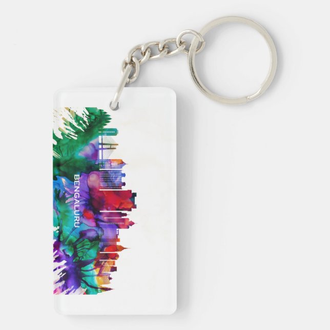 Bengaluru Skyline Keychain (Back)