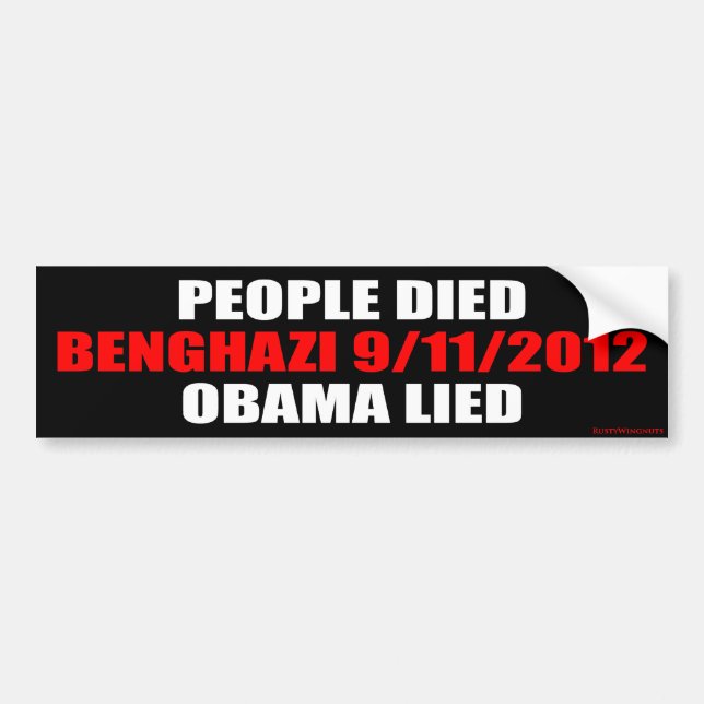 Benghazi 9/11/2012 bumper sticker (Front)
