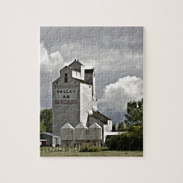 Bengough Saskatchewan Grain Elevator Jigsaw Puzzle (Vertical)