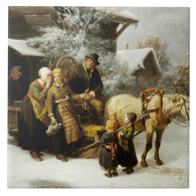 Bengt Nordenberg - Leaving Home Ceramic Tile (Front)