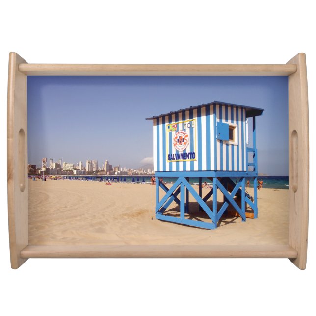 Benidorm, caseta de salvamento en la playa serving tray (Front)