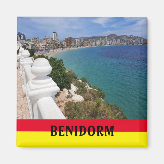Benidorm Playa Levante Beach Spain Souvenir Magnet (Front)