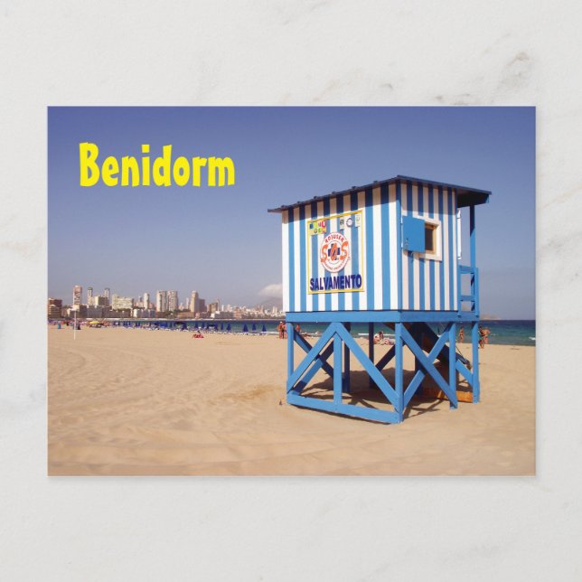 Benidorm, Poniente Beach Postcard (Front)