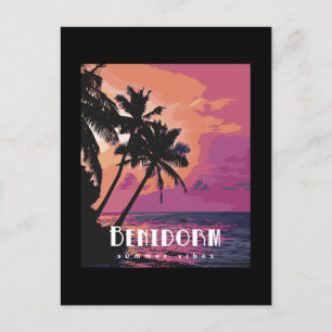 Benidorm Spain Summer Vibes Beach Postcard