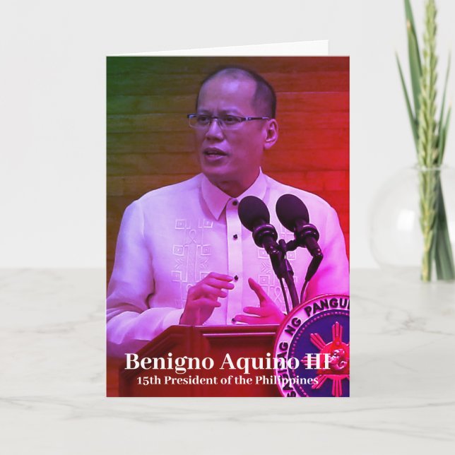 Benigno Aquino III, 15th President of Philippines Card (Front)