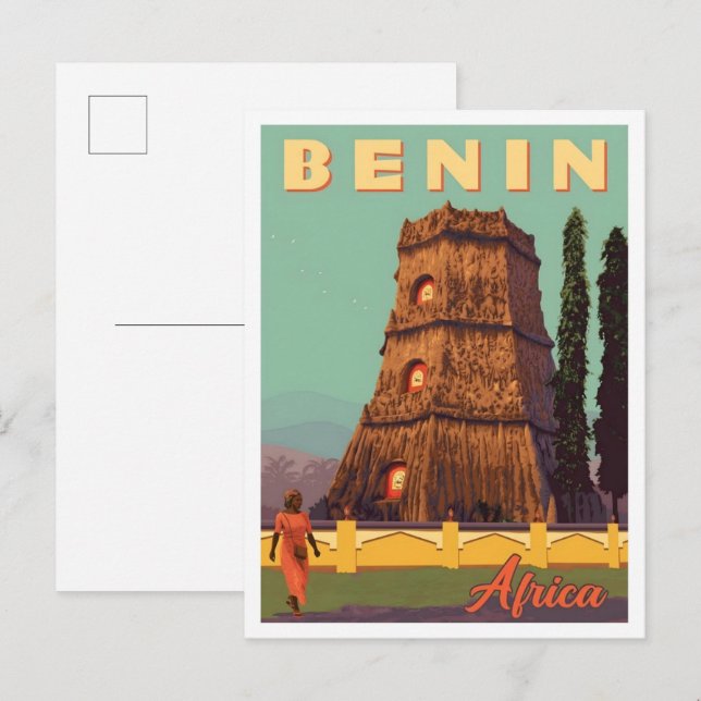 Benin Africa Vintage Travel  Postcard (Front/Back)
