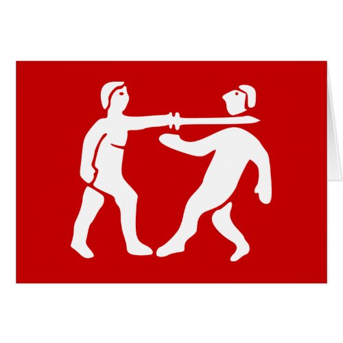 Benin Empire Flag  Emblem Card