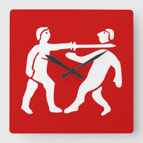 Benin Empire Flag  Emblem Square Wall Clock