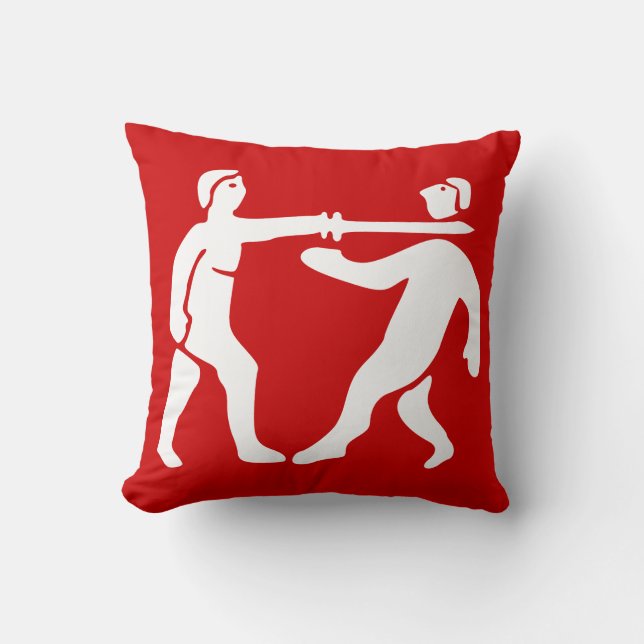 Benin Empire Flag / Emblem Throw Pillow (Front)