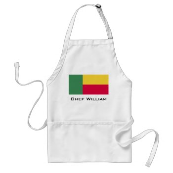Benin Flag Adult Apron by HappyPlanetShop at Zazzle