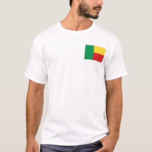 Benin Flag and Map T_Shirt