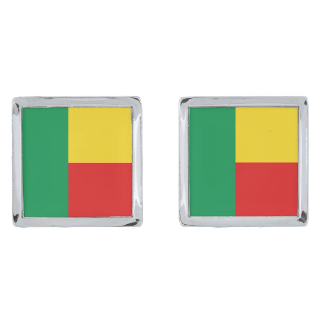 Benin Flag Cufflinks (Front)