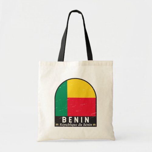 Benin Flag Emblem Distressed Vintage Tote Bag
