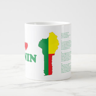 Benin Flag In The Country Map Giant Coffee Mug