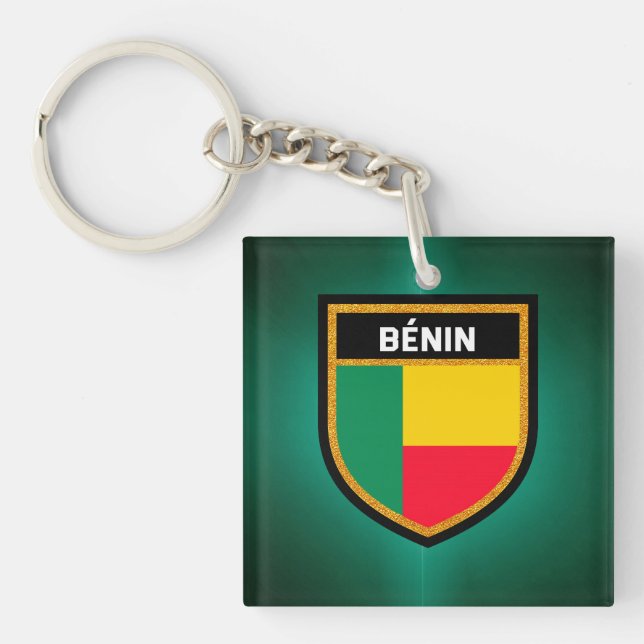 Bénin Flag Keychain (Front)