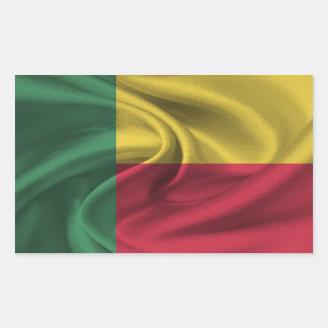 Benin Flag Rectangular Sticker (Front)