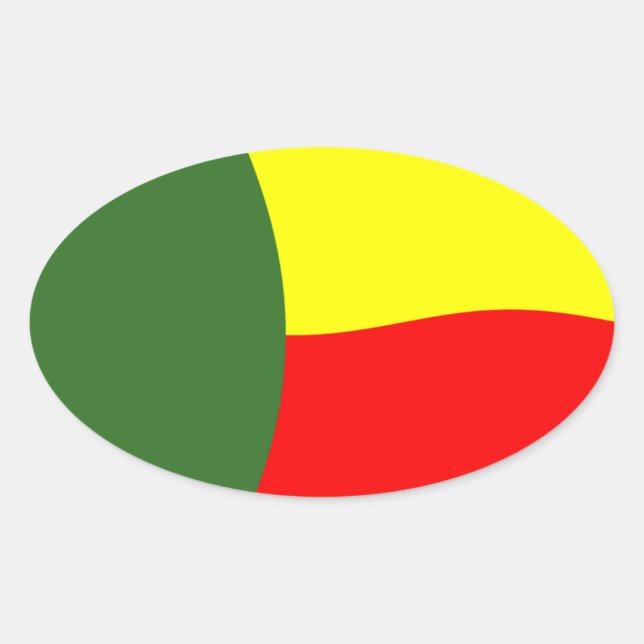 Benin Flag Sticker (Front)