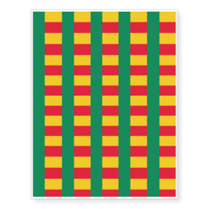 Benin Flag Temporary Tattoos
