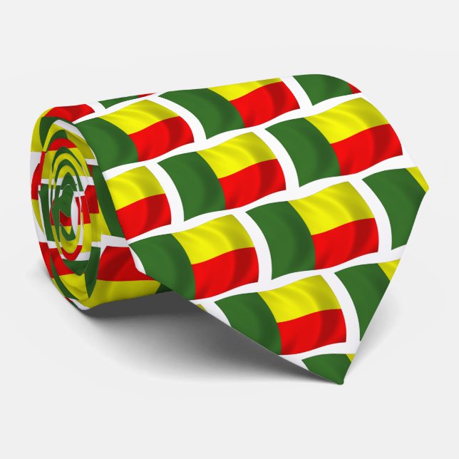 Benin Flag Tie (Rolled)
