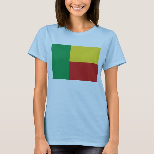 Benin Flag x Map T-Shirt (Front)