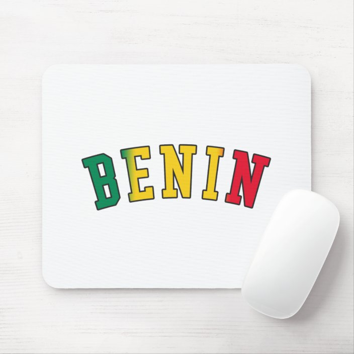 Benin in National Flag Colors Mousepad