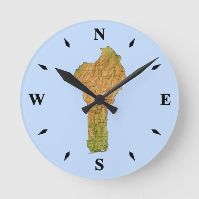 Benin Map Clock (Front)
