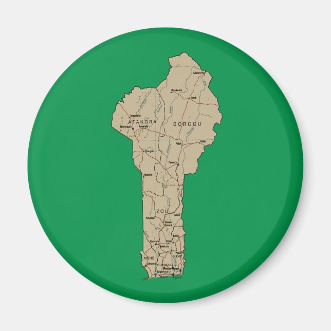 Benin Map Magnet (Front)