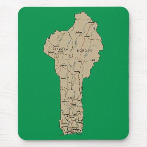 Benin Map Mousepad