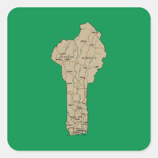 Benin Map Sticker