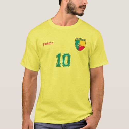 Benin National Football Team Soccer Retro Jersey T_Shirt