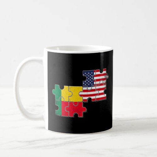 Benin USA Beninese American Flag  Coffee Mug