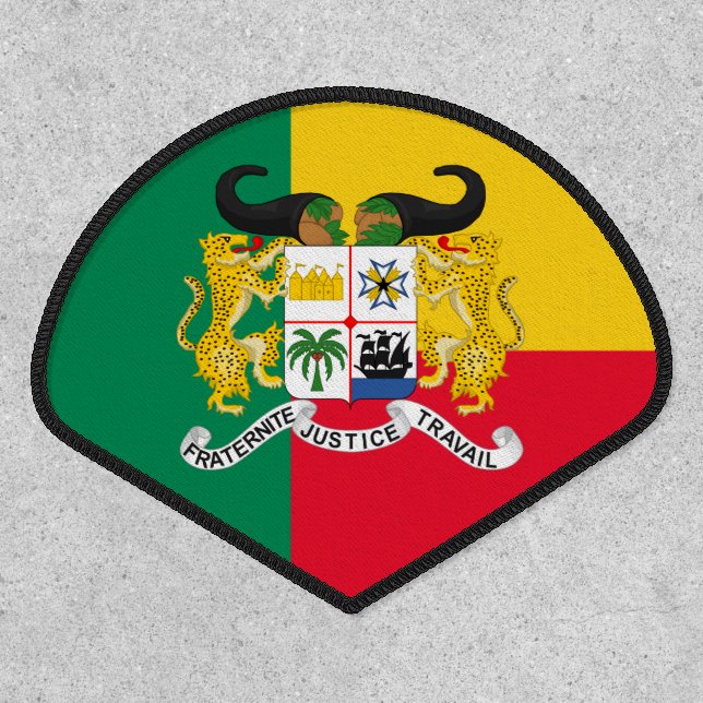 Beninese Flag & Coat of Arms, Flag of Benin Patch (Front)