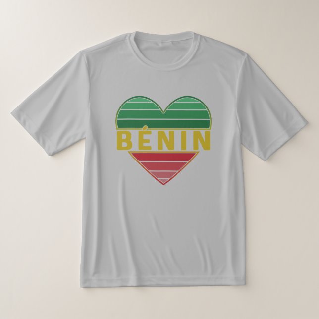 Beninese Heart, I Love Benin T-Shirt (Laydown)