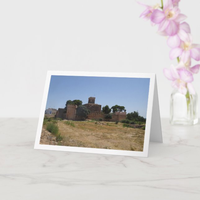 Benisanó Castle, Valencia, Spain, Spanish Card (Orchid)