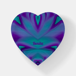 BENITA ~ PRETTY Purple, Lavender and Aqua ~ Paperweight