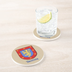 Benitez Heraldic Shield Drink Coaster