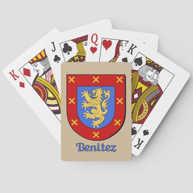 Benitez Heraldic Shield Poker Cards (Back)