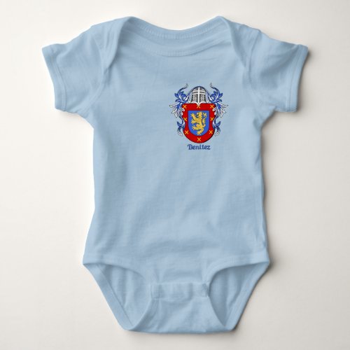 Benitez Historical Shield with Helm and Mantle Baby Bodysuit