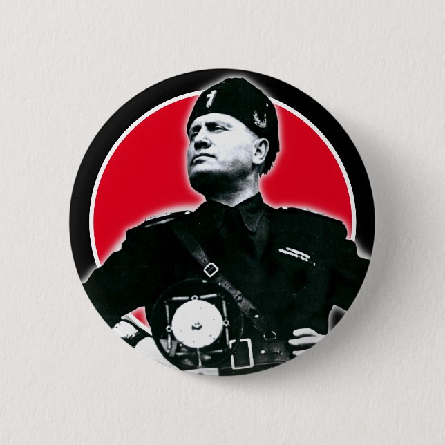 Benito Mussolini Button (Front)
