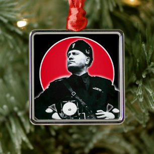 Benito Mussolini Metal Ornament