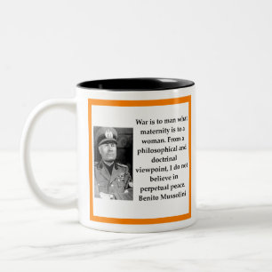 Benito Mussolini Two-Tone Coffee Mug