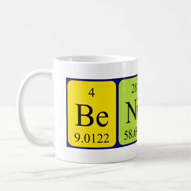 Benito periodic table name mug (Left)