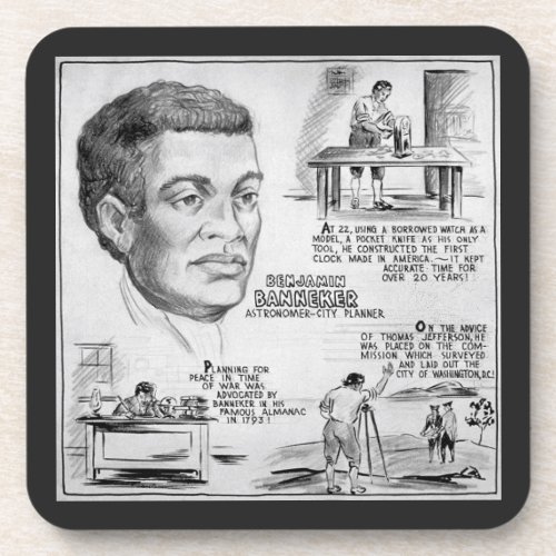 Benjamin Banneker Black American Scientist Beverage Coaster