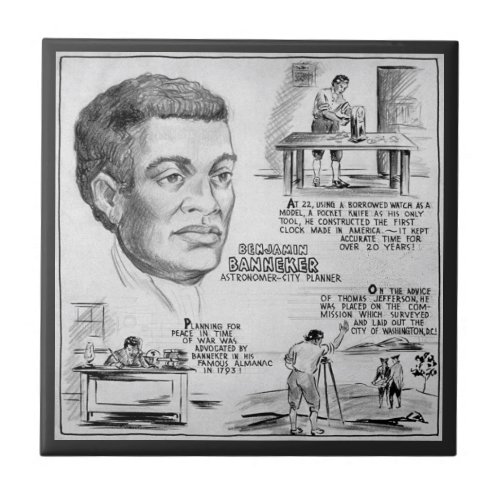 Benjamin Banneker Black American Scientist Ceramic Tile