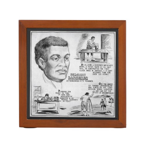 Benjamin Banneker Black American Scientist Desk Organizer