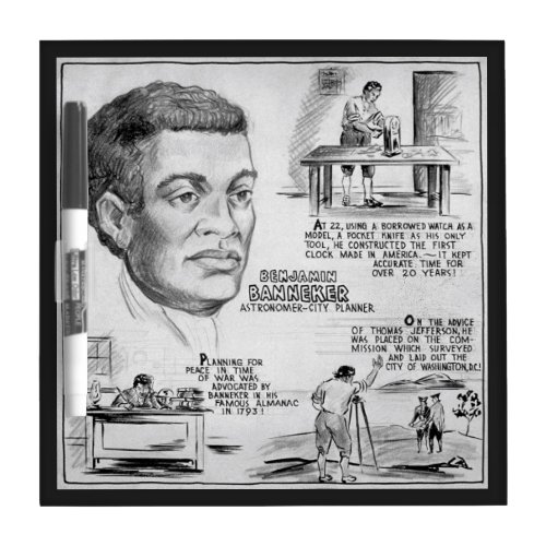 Benjamin Banneker Black American Scientist Dry Erase Board